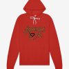 red Leopard Hoodie Black Heart